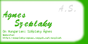 agnes szeplaky business card